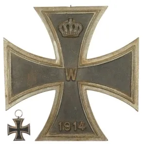 WW1 Wound Badge in silber by Otto Schickle variant shape