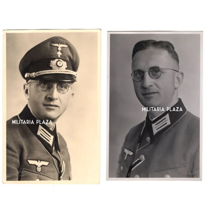 Photographs: Unique set of two Wehrmacht Chaplain Portrait Photographs