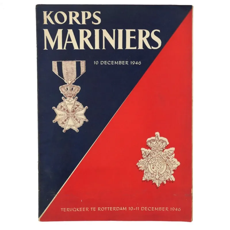 Holland (Dutch Militaria): 'Korps Mariniers 10 december 1946' Booklet