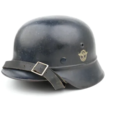 Beaded M35 Double Decal 'Luftschutzpolizei' Helmet – image 2