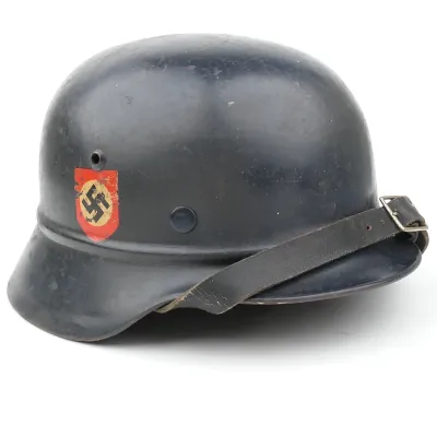 Beaded M35 Double Decal 'Luftschutzpolizei' Helmet – image 3