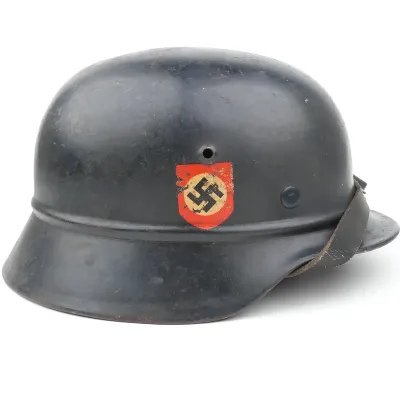 Beaded M35 Double Decal 'Luftschutzpolizei' Helmet – image 4
