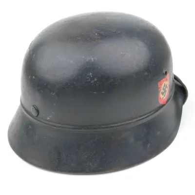 Beaded M35 Double Decal 'Luftschutzpolizei' Helmet – image 5