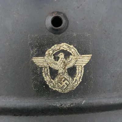 Beaded M35 Double Decal 'Luftschutzpolizei' Helmet – image 6