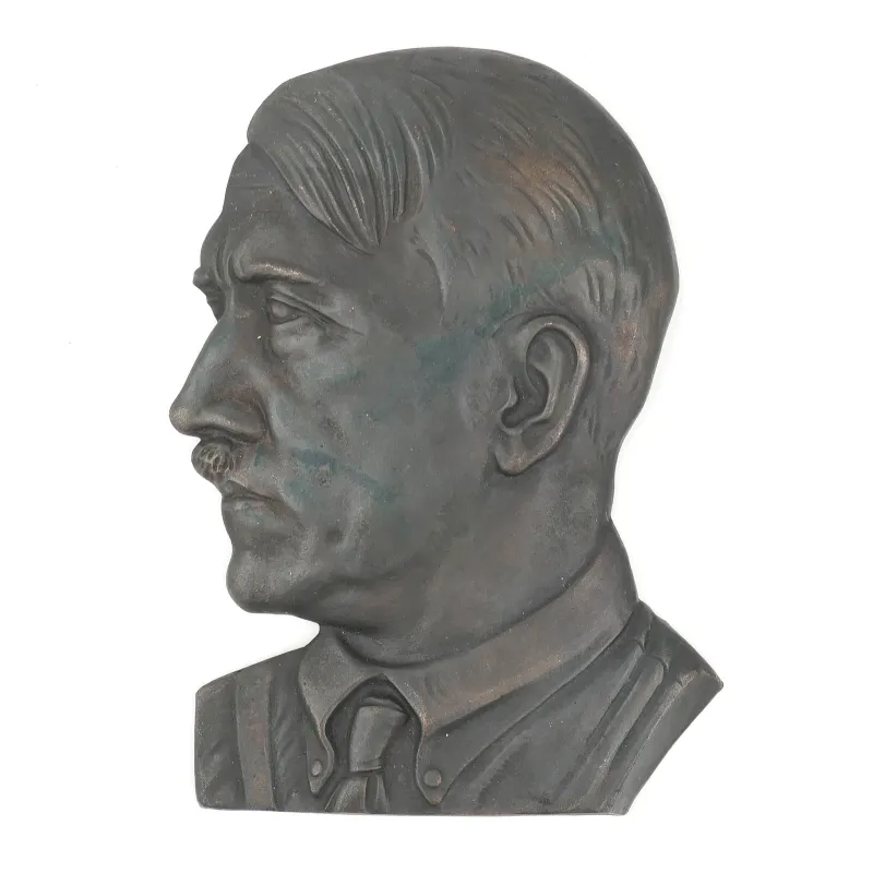 Bronzen wand plakette van 'Adolf Hitler'