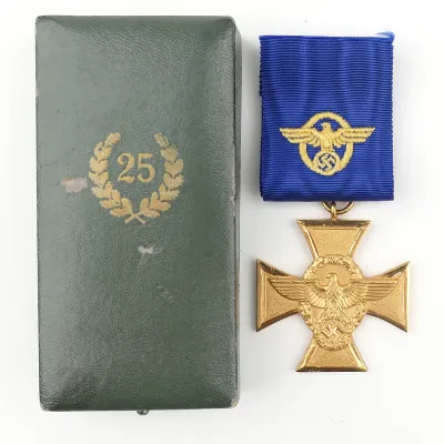 Cased Police 25 Years Long Service Award