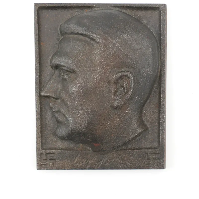 Gietijzeren 'Adolf Hitler' Wandplakette