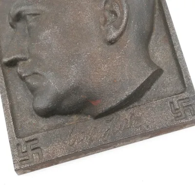 Gietijzeren 'Adolf Hitler' Wandplakette – afbeelding 2