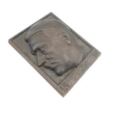 Gietijzeren 'Adolf Hitler' Wandplakette – afbeelding 3