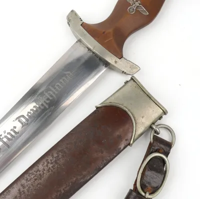 Early SA M33 Dagger 'Gottfr. Hoppe Söhne' with Hangers – image 3