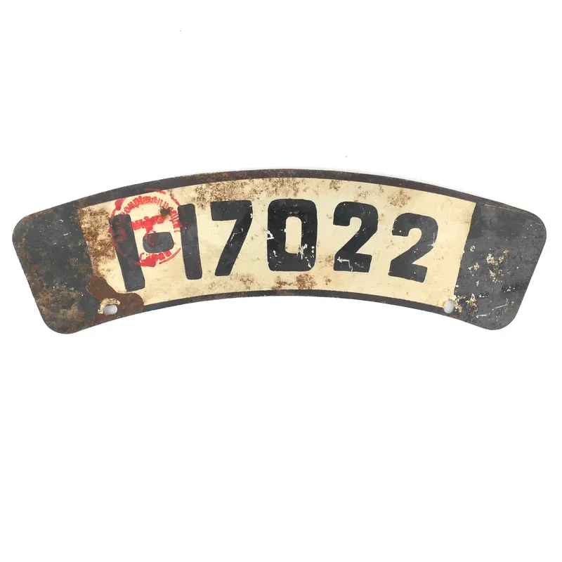 German Motorcycle License Plate 'I-17022'