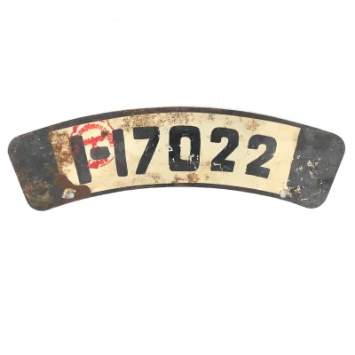 German Motorcycle License Plate 'I-17022'