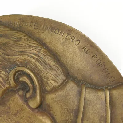 Large Bronze 'Benito Mussolini' Wall Plaque – image 4