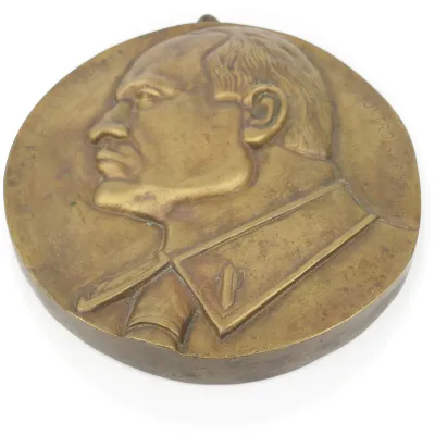 Large Bronze 'Benito Mussolini' Wall Plaque – image 5