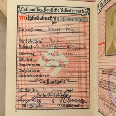 NSDAP Membership Booklet & Cover – image 7