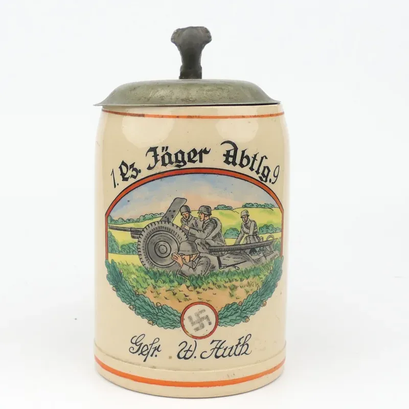 Wehrmacht Beer Stein '1.Pz. Jäger Abtlg.9'
