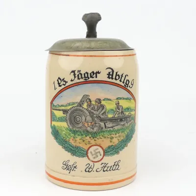 Wehrmacht Beer Stein '1.Pz. Jäger Abtlg.9'