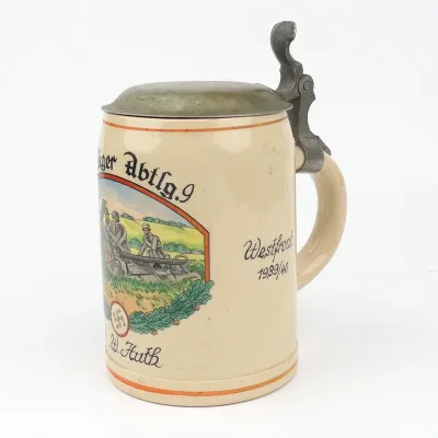 Wehrmacht Beer Stein '1.Pz. Jäger Abtlg.9' – image 2