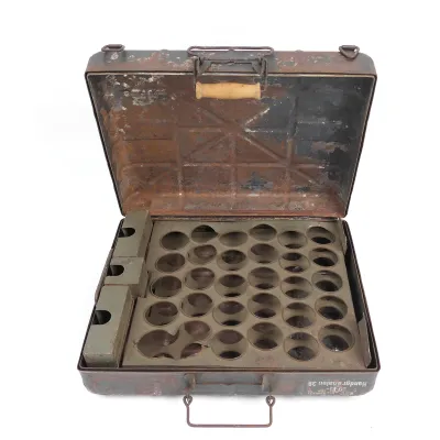 Wehrmacht Egg Grenade Transport Box with Interior Rack – image 2