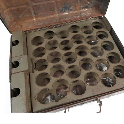 Wehrmacht Egg Grenade Transport Box with Interior Rack – image 3