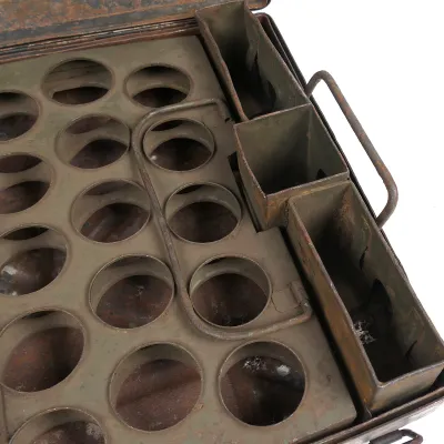 Wehrmacht Egg Grenade Transport Box with Interior Rack – image 6
