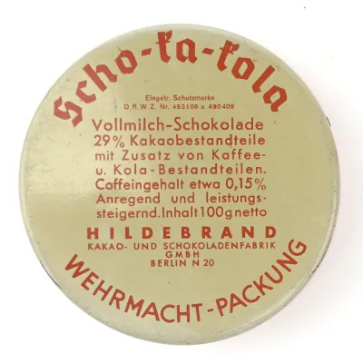 Wehrmacht 'Scho-ka-kola' Ration Tin 1939 – image 5
