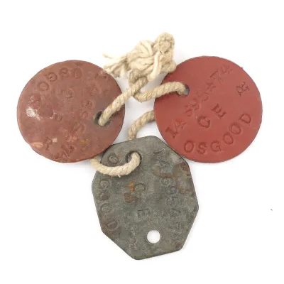 WW2 British Dog Tags to 'R. Osgood'